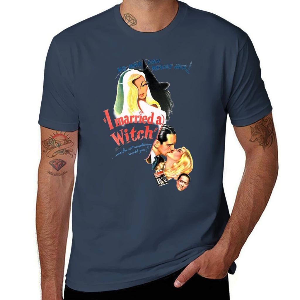 I Married a Witch Movie Poster T-Shirt T Shirts for Man Graphic Vintage T Shirt for Man T-Shirt