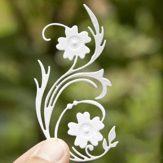 Stampo per stencil in carta per goffratura, fustellatura in metallo con foglie di fiori