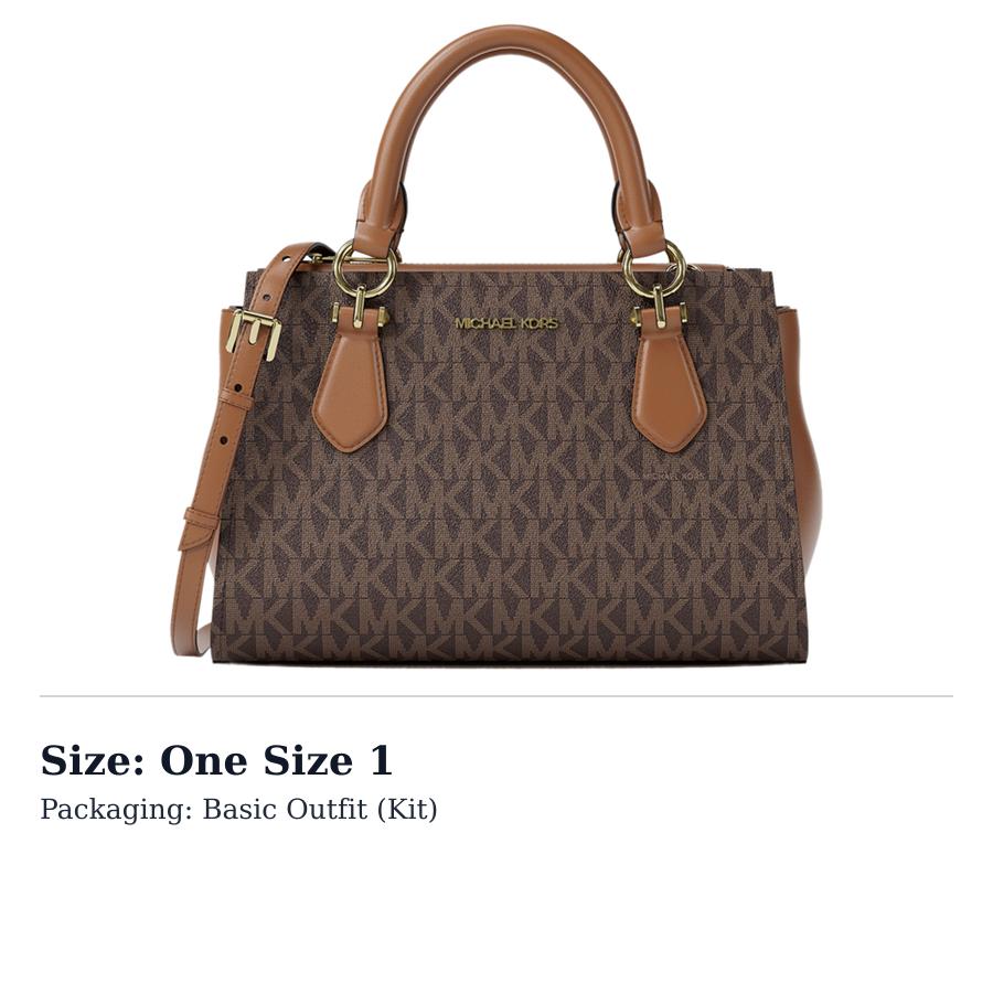 MICHAEL KORS Marilyn Canvas Handbag Small Womens Brown 35F5G6AM1B-BROWN