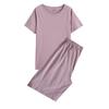 Set Pigiama Manica Corta 100% Cotone - Maglia Traspirante Estiva per Uomo e Donna