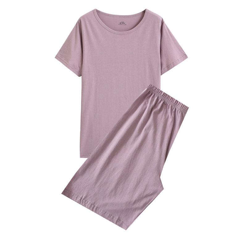 Set Pigiama Manica Corta 100% Cotone - Maglia Traspirante Estiva per Uomo e Donna