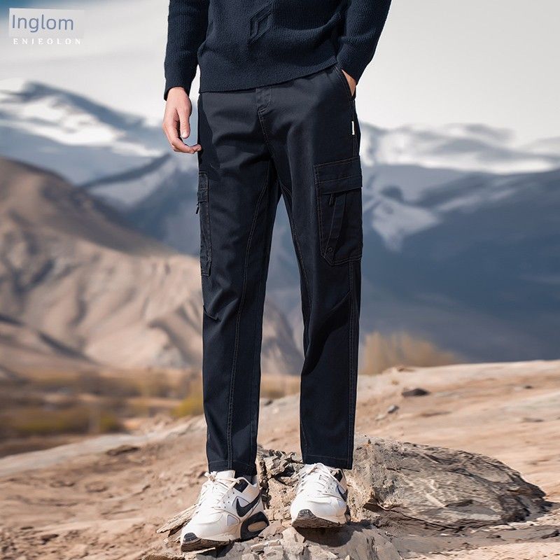 

Yingjuelun Lyocell Tencel Work Pants for Men 2025 Autumn/Winter New Trendy American Style Loose Straight Casual Trousers Black 3 XL