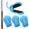 Fishing Rod Clips 4Pcs Quick-Attach Fishing Rod Clip Tool Free Hand Holder for 2-Piece Freshwater Rods Secure Grip Tackle