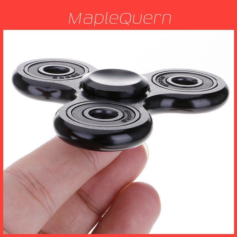 Lega di Alluminio Premium Tri-spinner Cuscinetto Silenzioso Metallo Giocattolo Fidget Sollievo dallo Stress