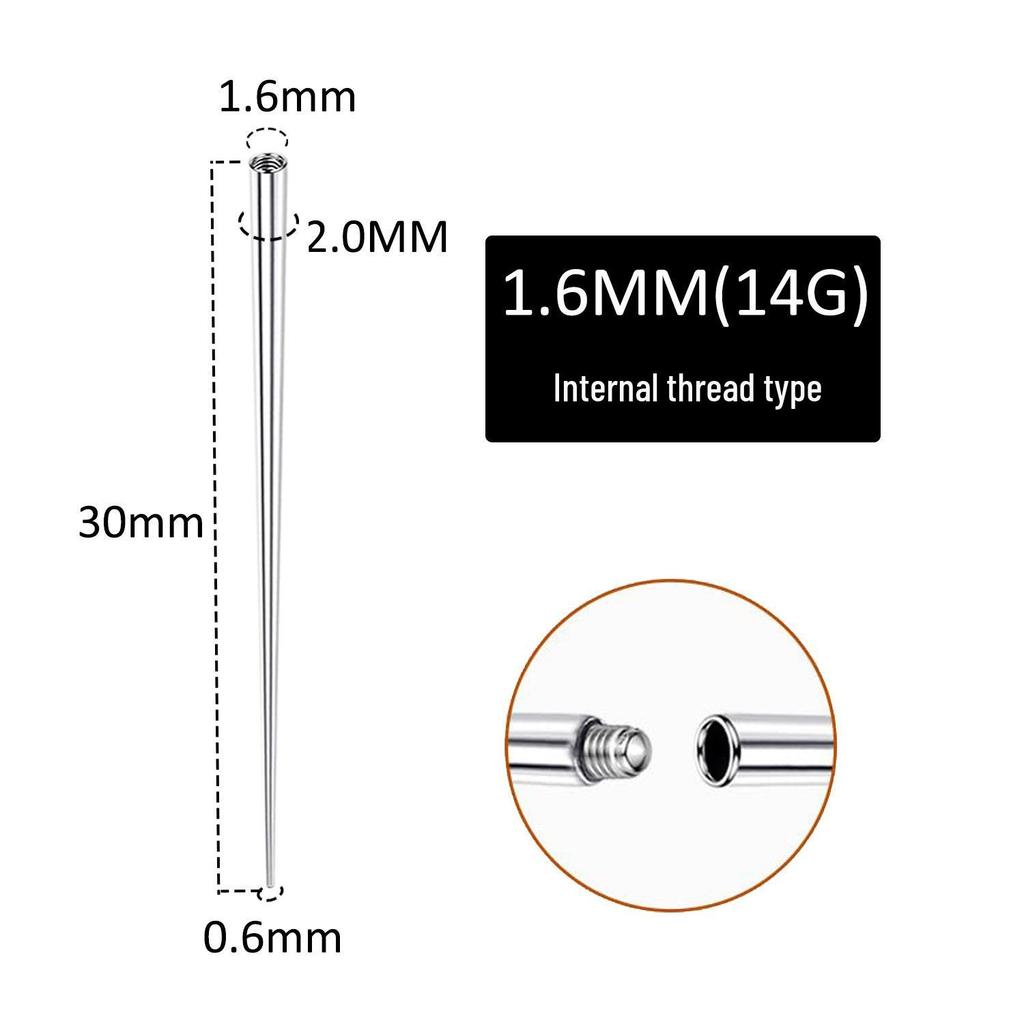 316 Stainless Steel Threaded Guide Pin for Piercing and DIY Tool
