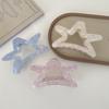 PVC Shark Clip Transparent Large Size Hair Grab Fashion Hollow Hair Grab  Daily