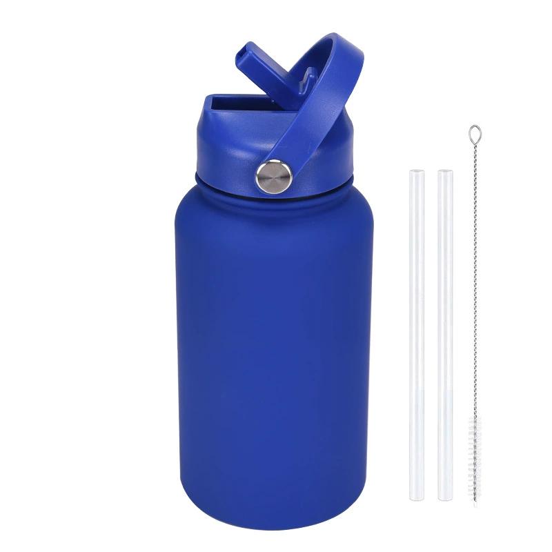 PuraCool Personalised Water Bottle 650ml/22oz Insulated Thermos Customised Tumbler Flask with Straw