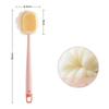 2-In-1 Long Handle Pet Bath Brush - Soft/Hard Bristles & Double-Sided Exfoliating Grooming Tool For Dogs & Cats Showering