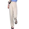 Women Suit Pants Button Zipper Fly High Waist Long Trousers Solid Color Straight Wide Leg Office Lady Pants