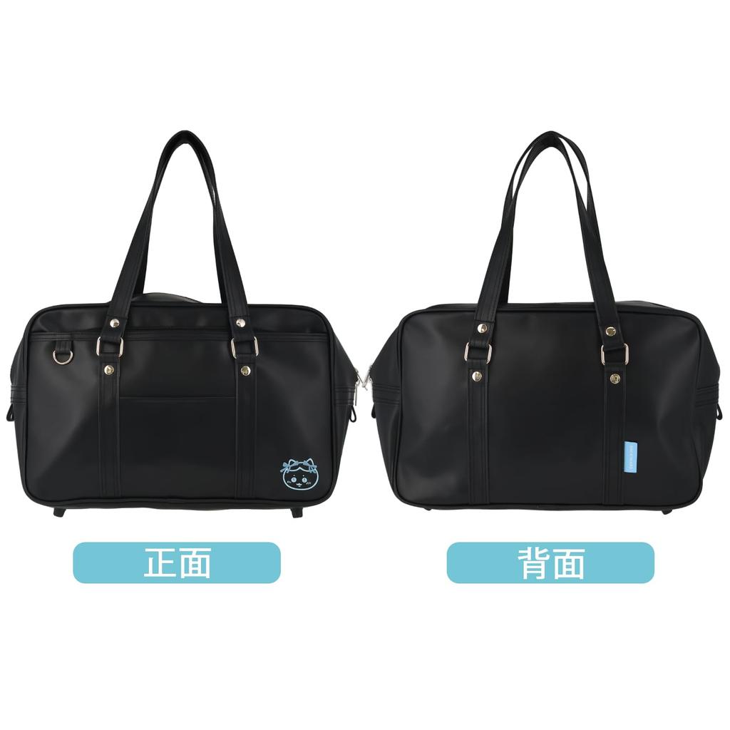 Shobido Chiikawa School Bag Synthetic Leather Black Boston Bag with Multifunctional Pockets Chiikawa [SHOWBIDO] <Hachiware>