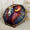 Celestial Ram Portrait Compact Travel Automatic Umbrella Compact 8-Rib Design Lightweight for Outdoor Daily Use Stylish Accessory Gift for Festivals