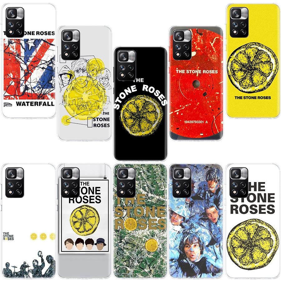 The Stone-R-Roses Phone Case For Redmi Note 13 12 Pro Plus 14 15 Pro 5G 11 11T 11E 11S 10 Pro 10S 9 9S Cover Cell Clear TPU Capa