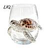 Beach House Tableware Octopus Glass Tumbler, 350ml Stemless Wine Glass, Whale Dolphin Turtle Handblown Borosilicate Glassware Sea Creature Drinking