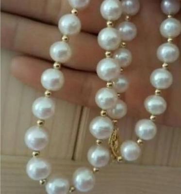 Huge 9-10MM SOUTH SEA WHITE PEARL NECKLACE