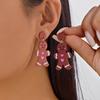 Cute Santa Claus Dangle Earrings For Women Acrylic Cartoon Snowman Elk Christmas Tree Bulb Pendant Earring Girls New Year Gift