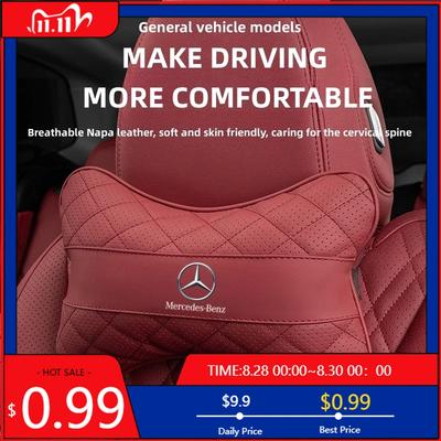 GLC GLB NEW Car Leather Headrest Seat Accessories For Mercedes Benz A C E S G Class GLC CLE CLA GLB GLS W177 W205 W213 W222 X16