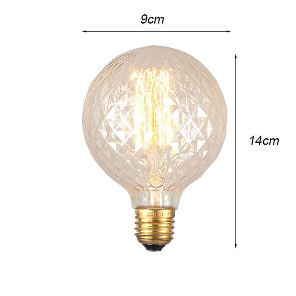 Retro Edison Bulb E27 40W Dimmable Light Bulb Vintage Ampoule Incandescent Filament Lamp G90 Amber Glass Globe Home Decor Bulbs