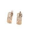 Champagne Gold Geometric Hollow Carved Earrings For Women Elegant Personalized Temperament Studs Fine Jewelry