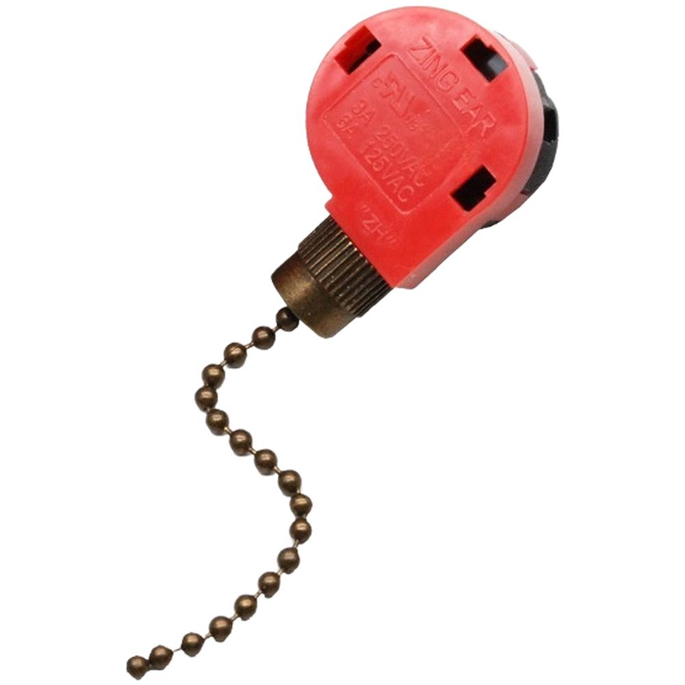 Bronze 4-Speed Pull Chain Switch for Ceiling Fans Pendant Lights Wall Lamps