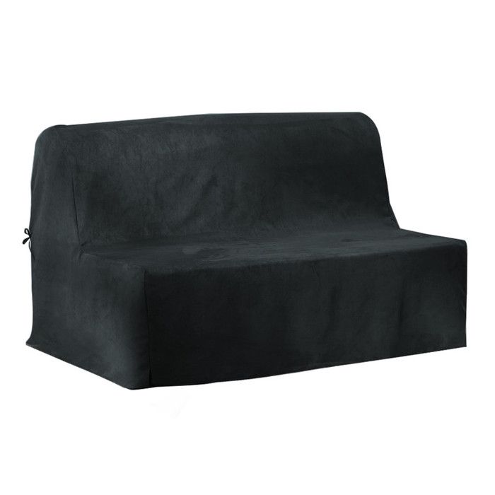 Housse De Canapé-lit - Antonouse - 140cm - Noir - Microfibre - Imperméable