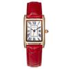 Retro Roman Numerals Quartz Women's Watch with Bamboo Link Leather Strap