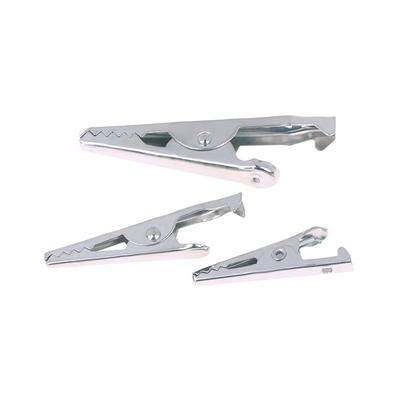 50Pcs Mini Alligator Clips Mini Silver Metal Alligator Clip 28Mm 35Mm 45Mm For Electric Testing For Battery Test