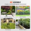 Garden Fence, No Dig Fence 24''(H)x13''(L) Animal Barrier Fence, Underground Decorative Garden Fencing with 2 Inch Spike Spacing, Metal Dog Fence for