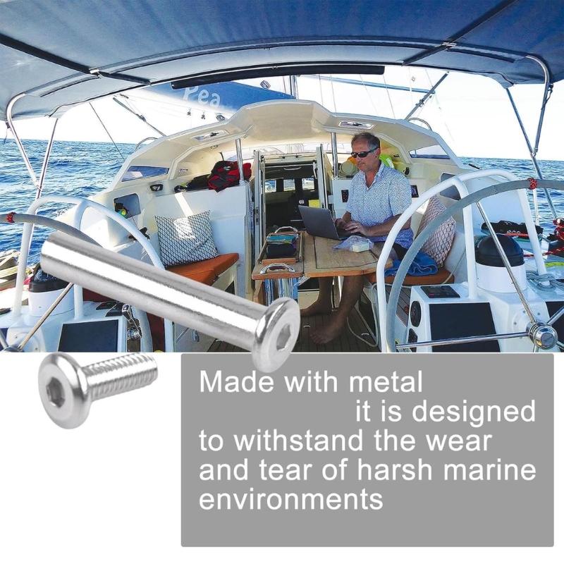 Corrosion Resistant Alloy Steel Marine Bracket Fasteners Waterproof Design Secure Bimini Top Installation 005362 001177