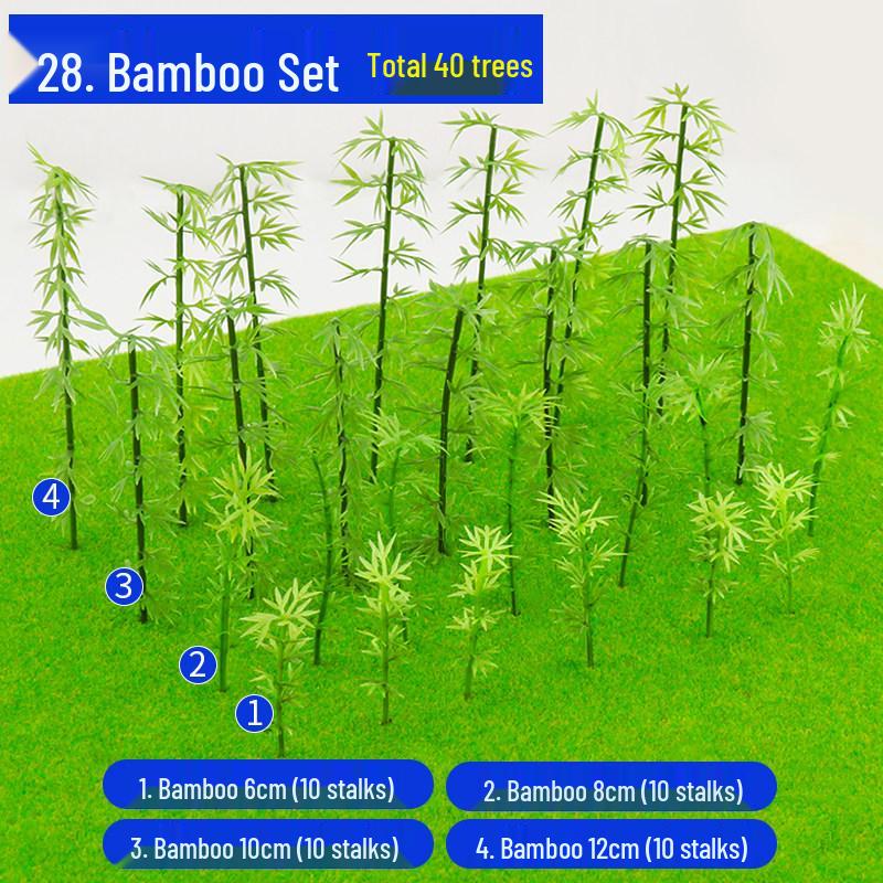 DIY Model Tree Set: Finished Landscape, Terrain, and Street Tree Ornaments
