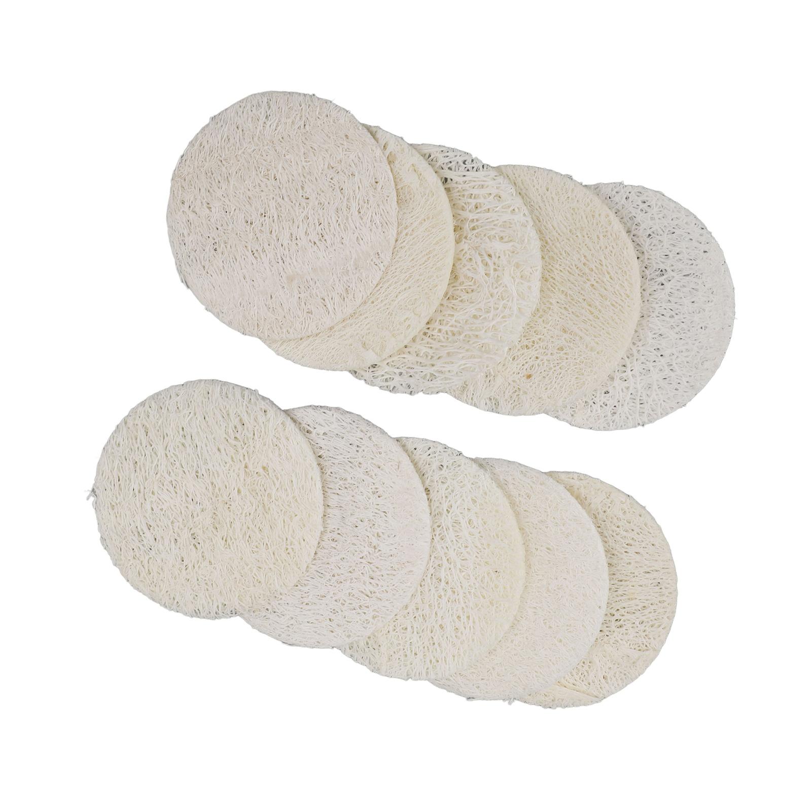 

10 шт. мочалка для мытья посуды из люфы с высокой впитывающей способностью многоразовая мягкая мочалка для мытья посуды 6x6 см