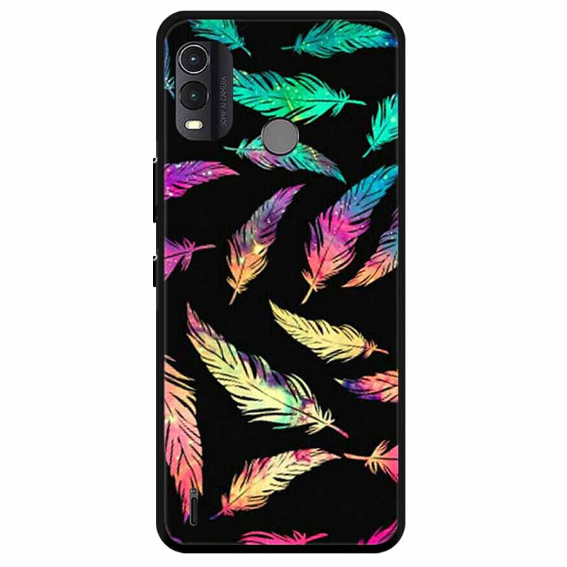 Soft Silicone Cover For Nokia C22 Case 2023 TPU Wolf Lion Painted Black Phone Coque for Nokia C22 C 22 4G Black For NokiaC22