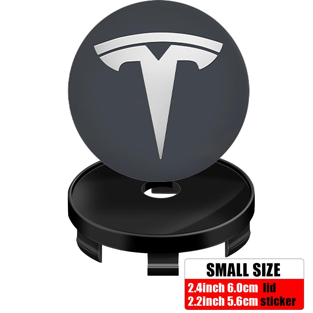 4 Stück 60mm Tesla Auto Radnabenkappen Embleme Auto Logo Auto-Styling Zubehör Für Tesla Model 3 Y S X X Roadster Spule