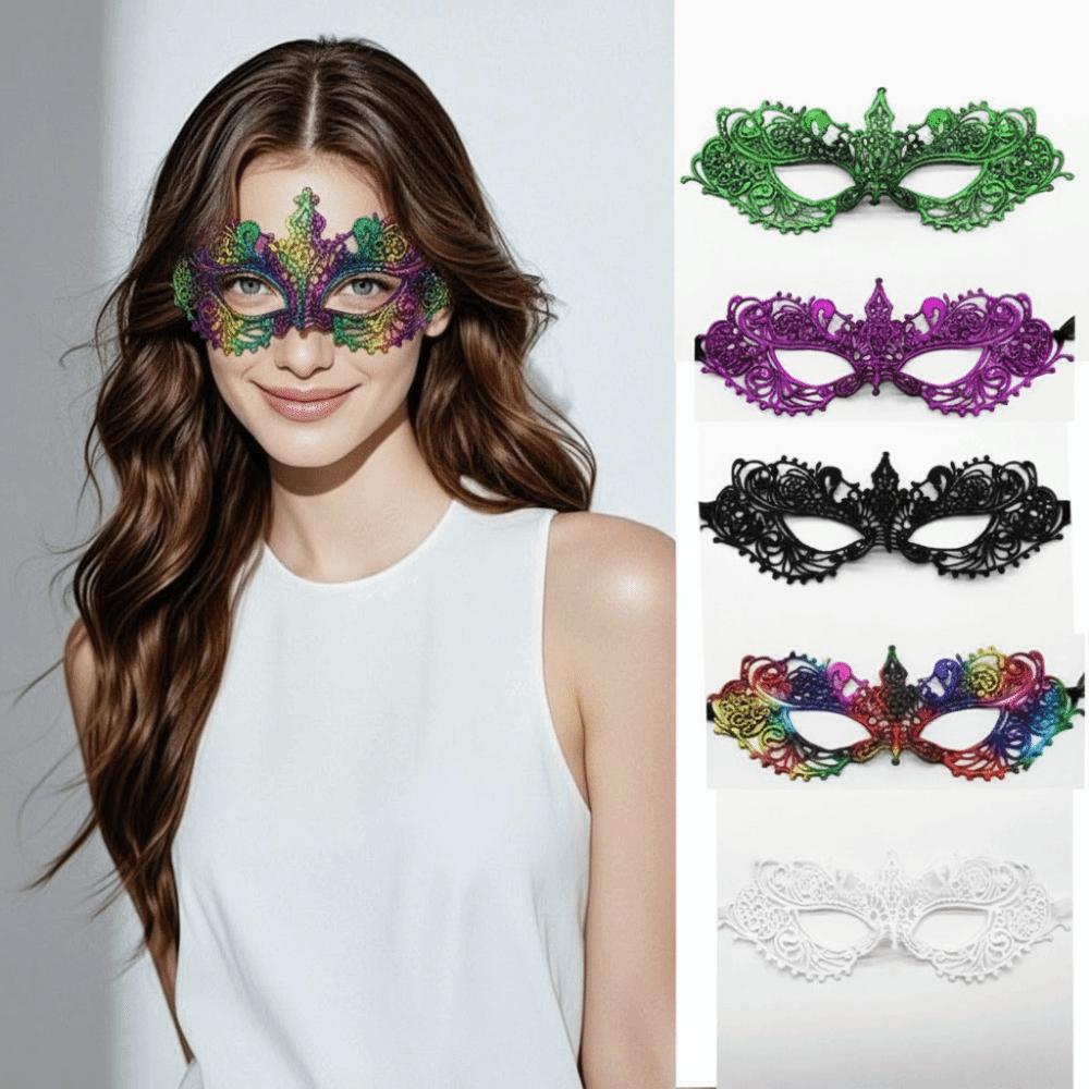 Flower Pattern Lace Masquerade Mask Lace Party Masks Half Face Mask Festive Party