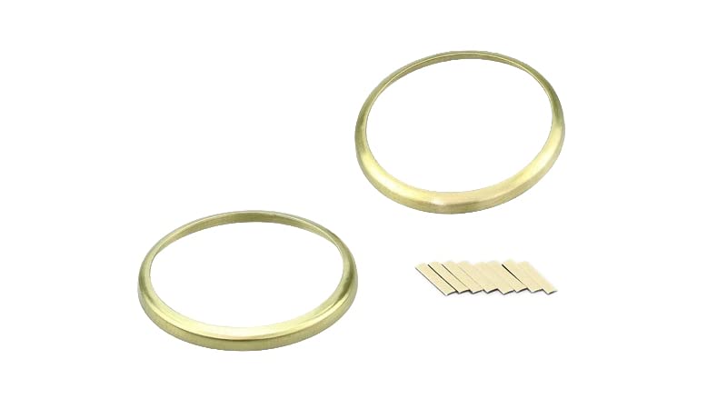 Kijima Brass Polished Turn Signal Rims for Honda Rebel 250/500 (20Y-) and Rebel 1100 (Set of 2) Part Number 217-45161