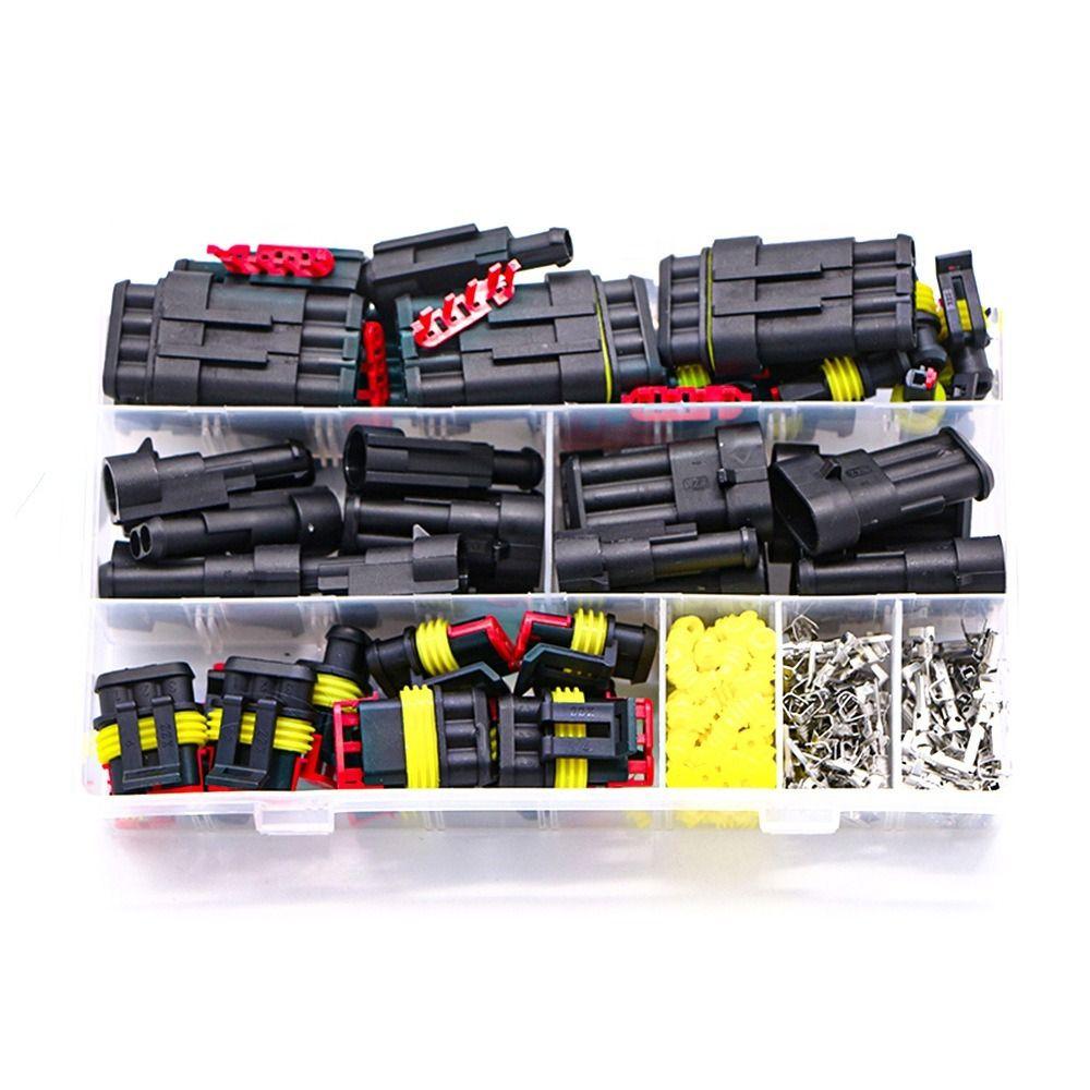 1/2/3/4 Pin Waterproof Connector Kit 300V 12V Waterproof Design Wire Harness Plug Male And Female Pair