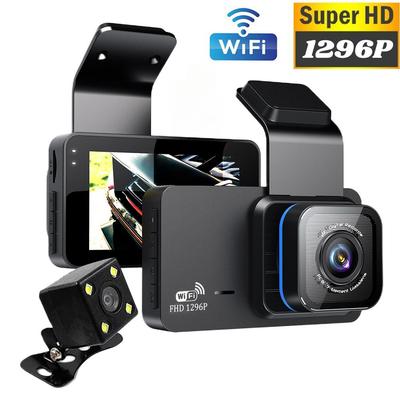 New 3 Inch Car DVR WiFi Rear View Reversing Camera Driving Recorder 1296P HD Car Video Recorder Car Black Box Car Accessories