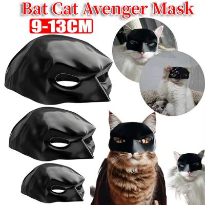 Cat Bat Cool Man Mask Cat Avenger Mask Matte Cute Bat Mask Superhero Toys Cat Bat Halloween Costume For Cats Pet Supplies