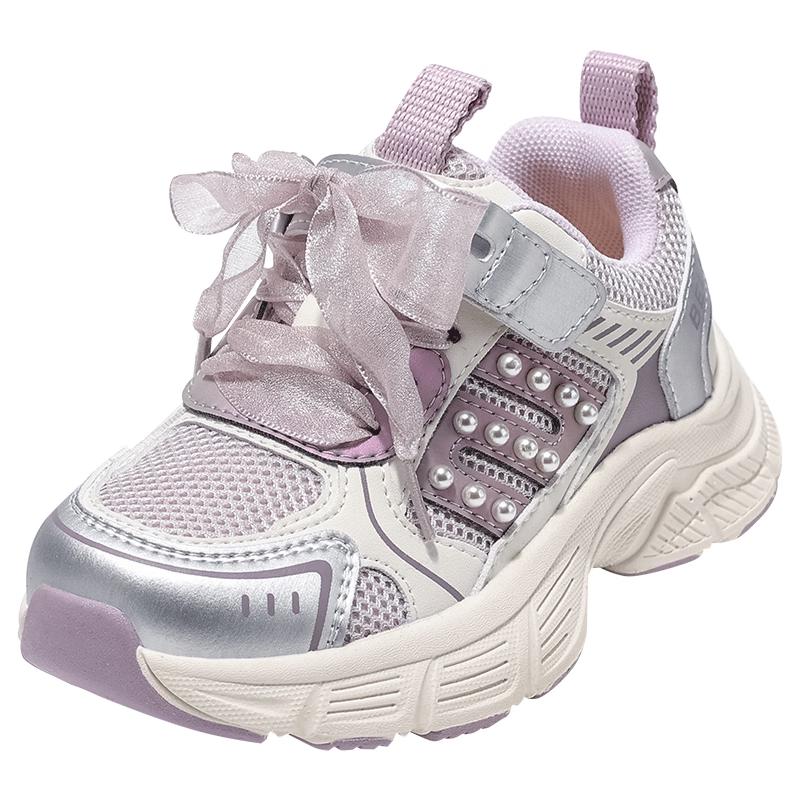 Belle Girls Bow Ribbon Princess Walker Shoes 30