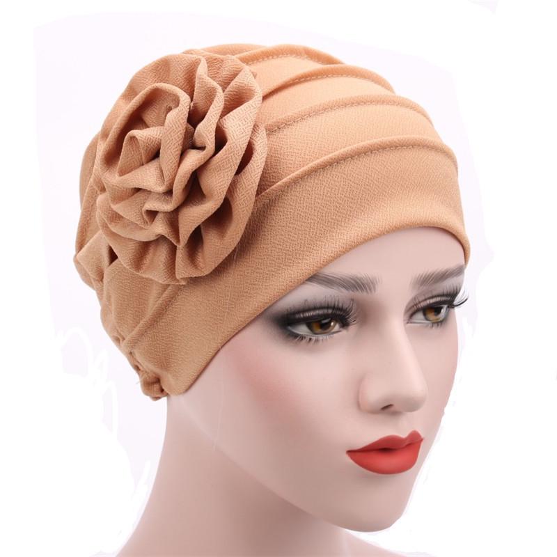 

New Solid Color Floral Headscarf Cap - Women s Postpartum Wrap Adjustable хакі