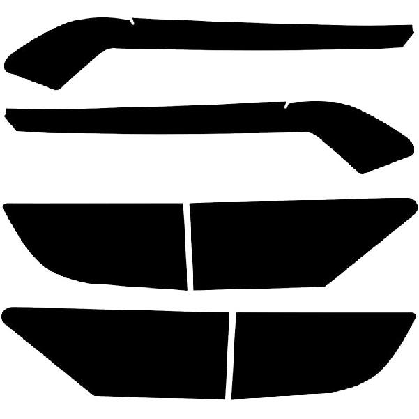 NDRUSH Черная виниловая пленка-тонировка для задних фонарей, вырезанная по форме, накладка-обертка для задних фонарей, совместимая с Dodge Durango 2014-2021 Headlight &Taillight