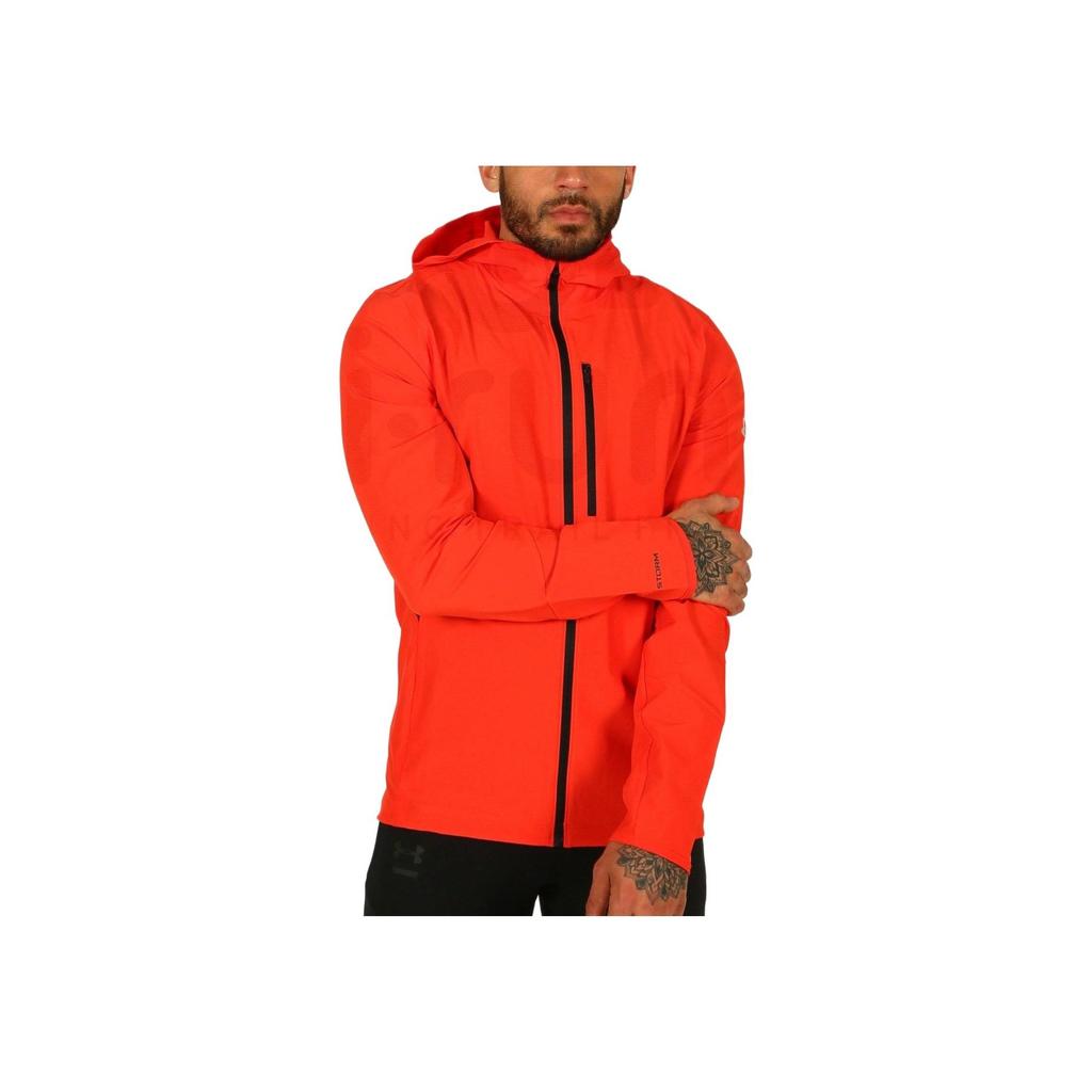 Under Armour Running Sports Hooded Quick-Dry Waterproof Jacket Men Jackets Orange 1318013-890