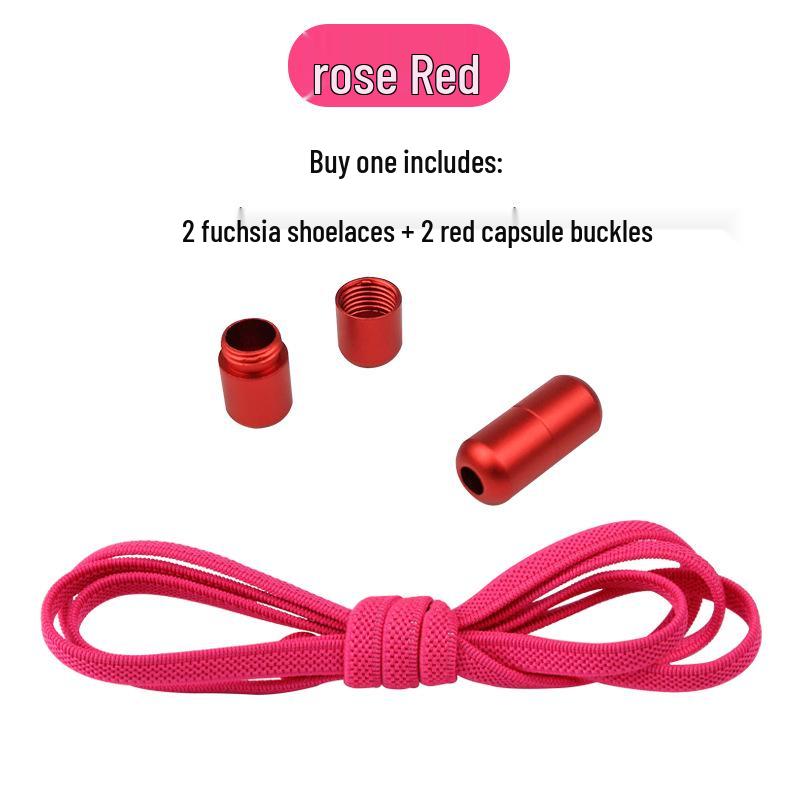 Elastische Schnürsenkel ohne Binden mit Metallkapselverschluss für Erwachsene und Kinder