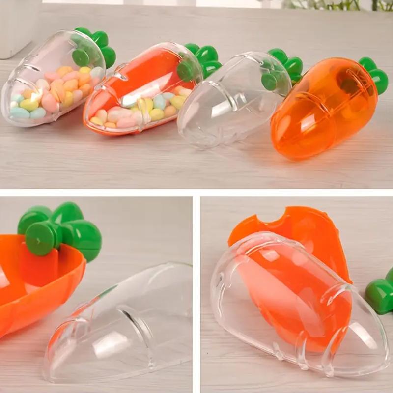 1PC Gift Box DIY Storage Party Easter Ornament Carrot Candy Box Creative Plastics Decorative Party Supplies