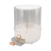 360 Degree Rotating Grain Dispenser Plastic 6 Compartments Kitchen Storage Container for Rice Beans White