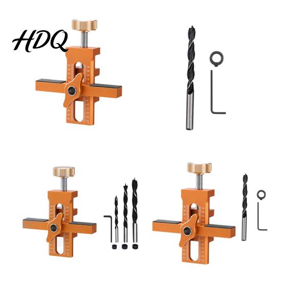Stainless Steel Cabinet Door Holder Bit Set Portable Installation with Drill Adjustable Assembly Positioner Woodworking Reliable Mounting