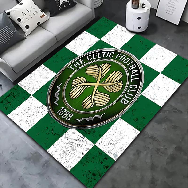 Tappeto Tappetino Celtic Football Club per Soggiorno Camera da Letto Casa Decorazione Divano, Tappetino Antiscivolo per Giochi Bambini