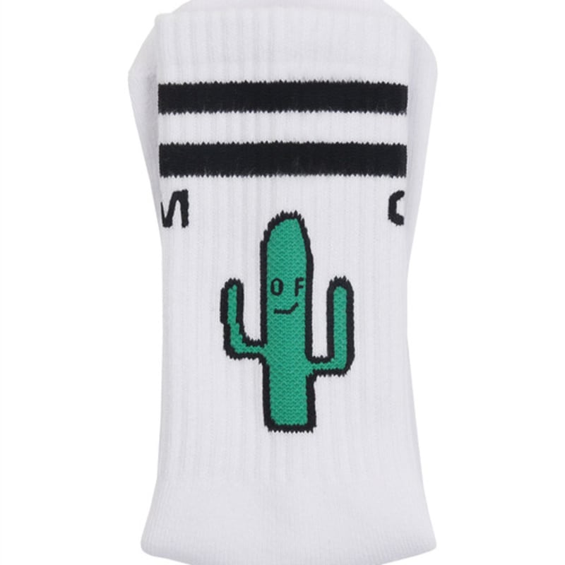 GRAVER [BAG&ACC] Cactus Logo Socks 1 Pack_White