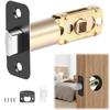 2/1pcs Door Latch Replacement 8mm Big Spindle Hole 45°Turning Angle, 2-3/8'' or 2-3/4'' Backset Door Deadlatch Round Corner Door