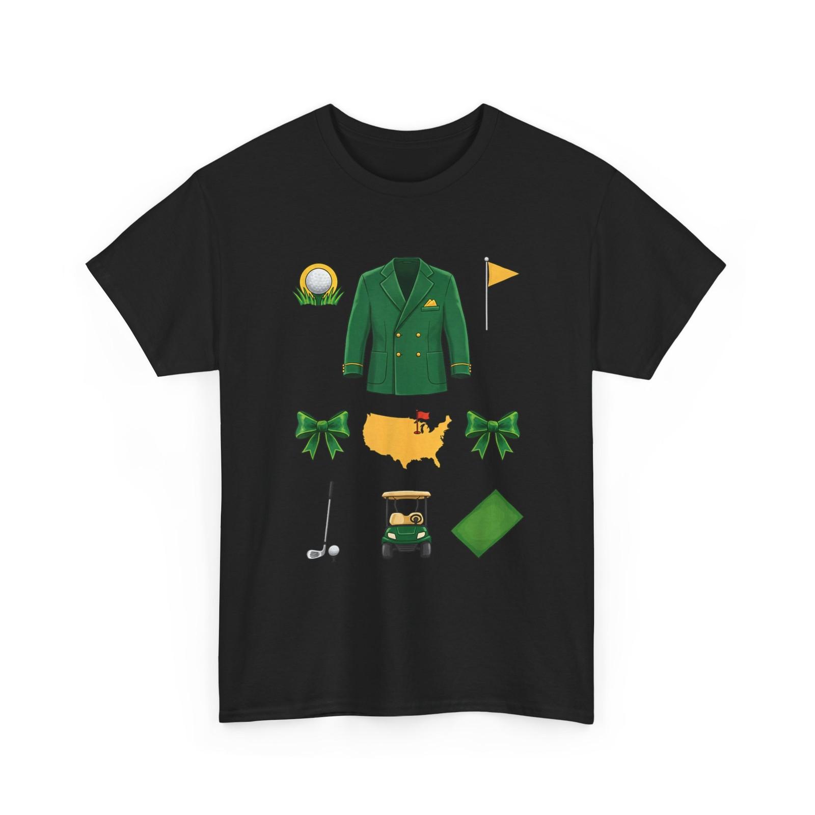 Green Golf Icons Funny Golfing Golfer Shirt XL