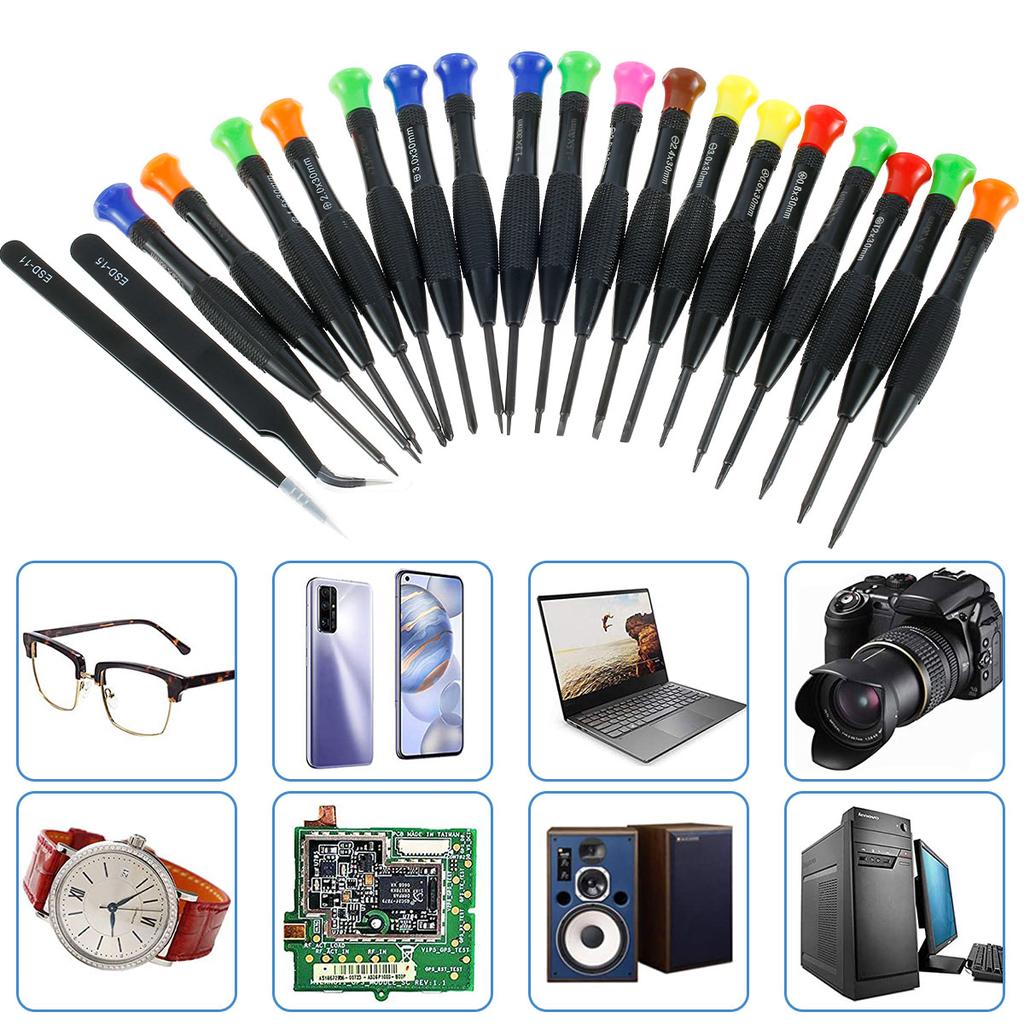 20 pieces small magnetic screwdriver set Y-shaped pentagonal hexagonal flat head cross one word repair computer mobile phone